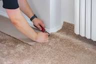 Carpet fitting detail near a doorway